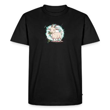 Chèvre Capricorne Chèvres - T-shirt Premium bio Homme - noir - Devant - Nico (187cm)