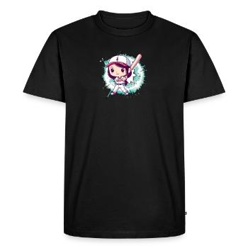 Baseball Baseball Player Wide Receiver - Men's Premium Organic T-Shirt - black - Front - Nico (187cm)