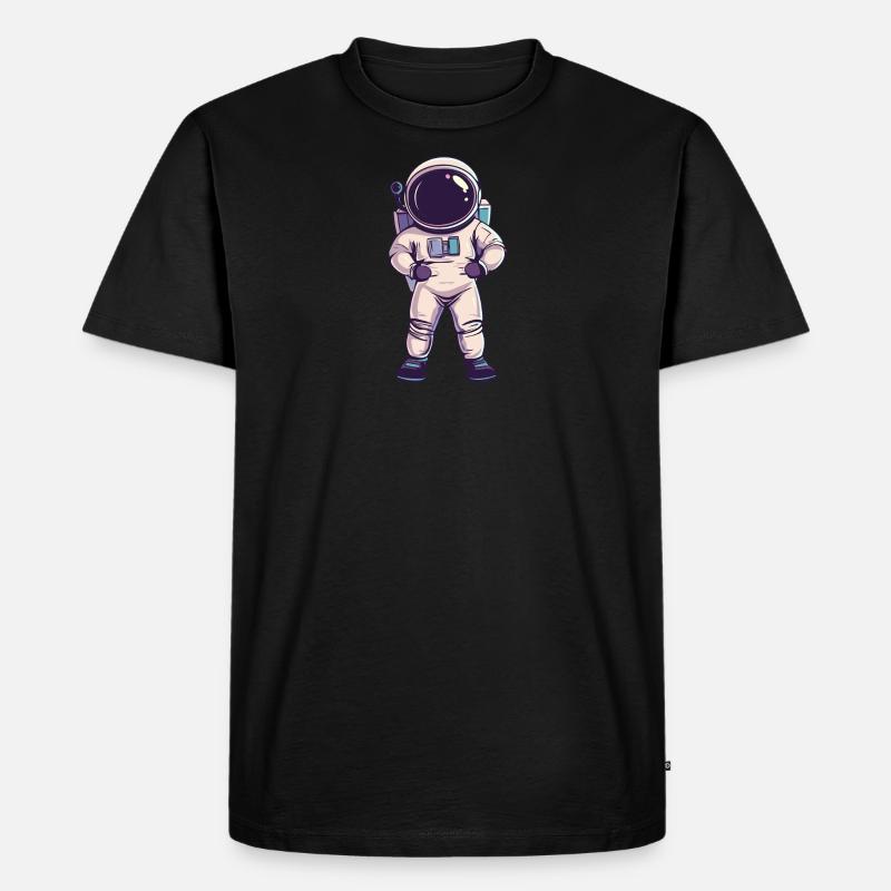 Astronaut Umlaufbahn - Männer Premium Bio T-Shirt - Schwarz