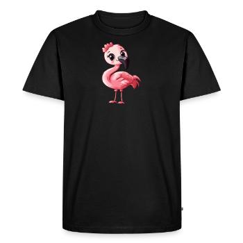Flamingo Flamenco Amour Des Animaux - T-shirt Premium bio Homme - noir - Devant - Nico (187cm)