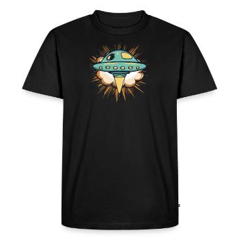 Invasion d’OVNI Scifi - T-shirt Premium bio Homme - noir - Devant - Nico (187cm)