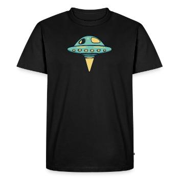 OVNI Scifi Alien - T-shirt Premium bio Homme - noir - Devant - Nico (187cm)
