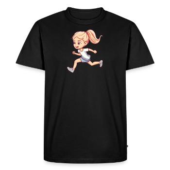 Running Sprint Runner - Men's Premium Organic T-Shirt - black - Front - Nico (187cm)