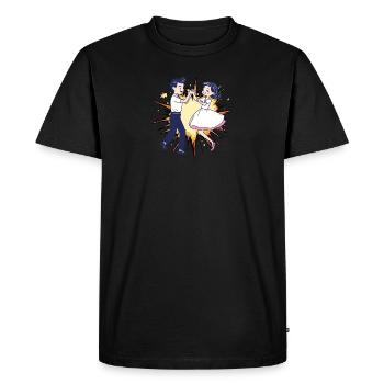 Dance couple Foxtrot - Men's Premium Organic T-Shirt - black - Front - Nico (187cm)