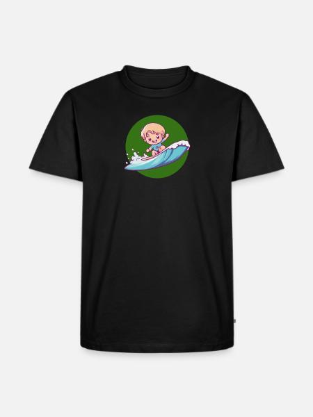 Surfeur Surfeur Fille - T-shirt Premium bio Homme - noir