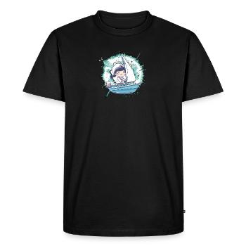 Sailing Sailing Ship - Men's Premium Organic T-Shirt - black - Front - Nico (187cm)