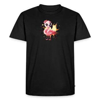 Flamingo Flamenco - Men's Premium Organic T-Shirt - black - Front - Nico (187cm)