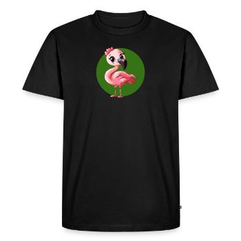 Flamingo Flamenco Rose - T-shirt Premium bio Homme - noir - Devant - Nico (187cm)