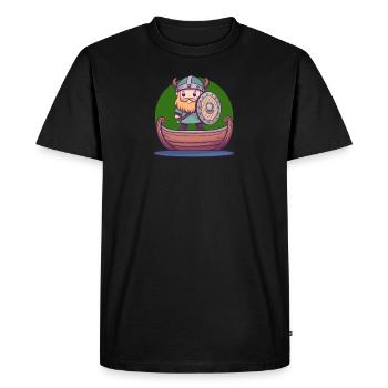 Viking Germans Odin - Men's Premium Organic T-Shirt - black - Front - Nico (187cm)