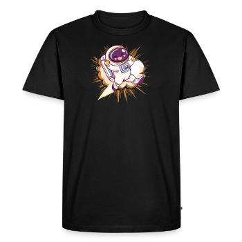 Astronaute Astronaute Astronaute Cosmos - T-shirt Premium bio Homme - noir - Devant - Nico (187cm)