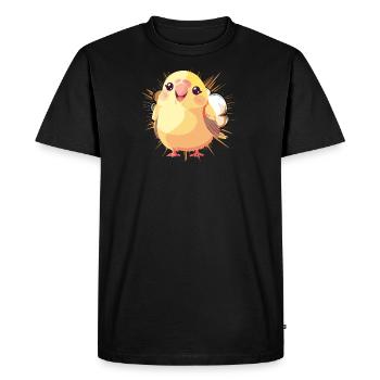 Wellensittich Vogelschwarm - Männer Premium Bio T-Shirt - Schwarz - Vorne - Nico (187cm)