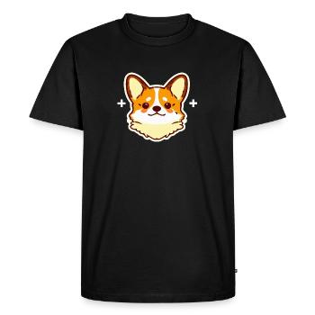 Corgi Kawaii chien amoureux chiot - T-shirt Premium bio Homme - noir - Devant - Nico (187cm)