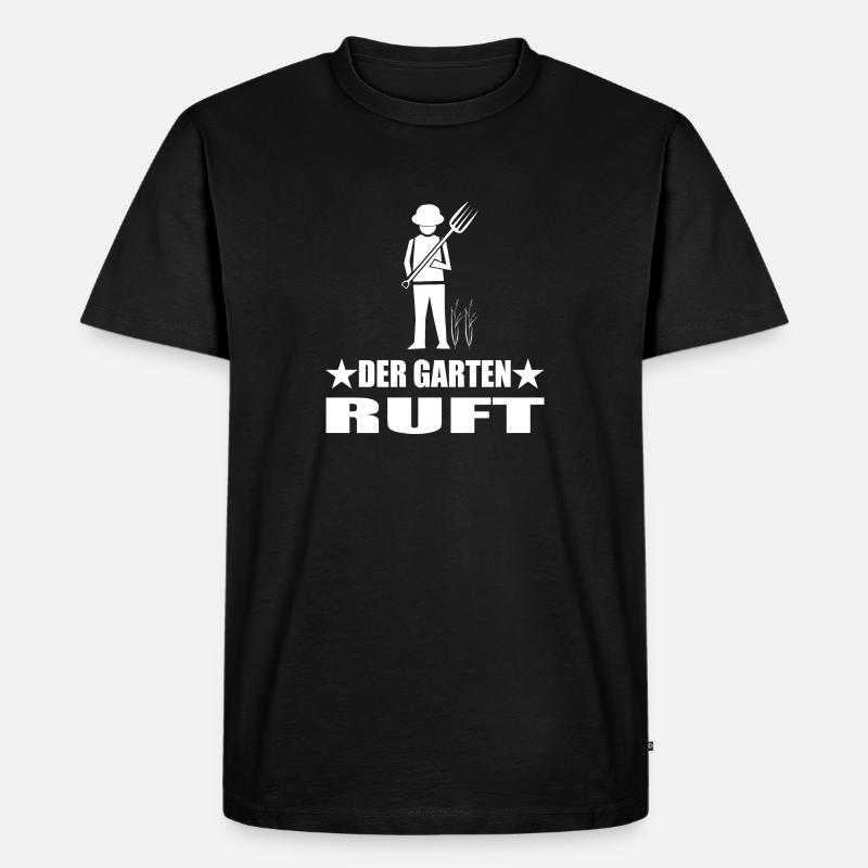 Garten - Männer Premium Bio T-Shirt - Schwarz