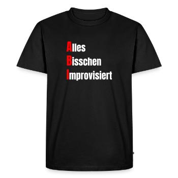 Examens du baccalauréat réussis, les élèves font la fête ! - T-shirt Premium bio Homme - noir - Devant - Nico (187cm)