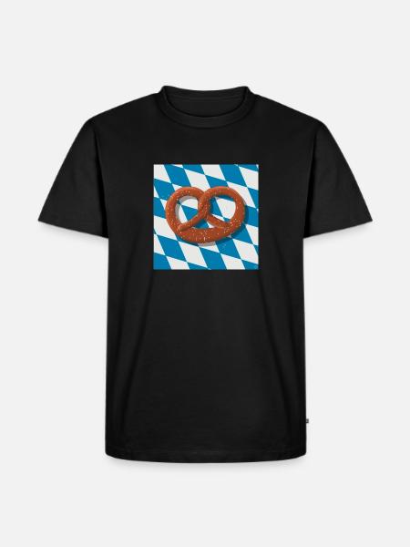 Bavarian pretzel - Men's Premium Organic T-Shirt - black