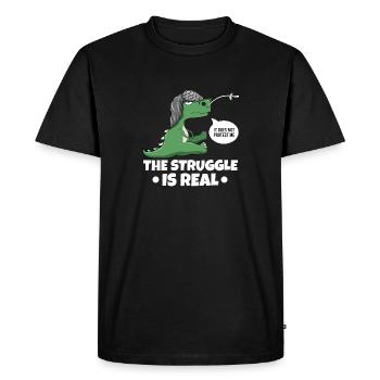 The Struggle Is Real Sword Fighting Fencer - T-shirt Premium bio Homme - noir - Devant - Nico (187cm)