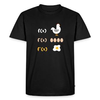 Math Derivation Chicken Student Teacher Gift - Men's Premium Organic T-Shirt - black - Front - Nico (187cm)