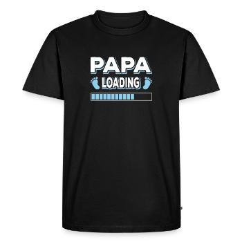 Papa Loading Father Fathers Father's Day - Men's Premium Organic T-Shirt - black - Front - Nico (187cm)