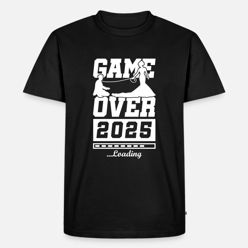 Wedding Loading 2025 Game Over - T-shirt Premium bio Homme - noir