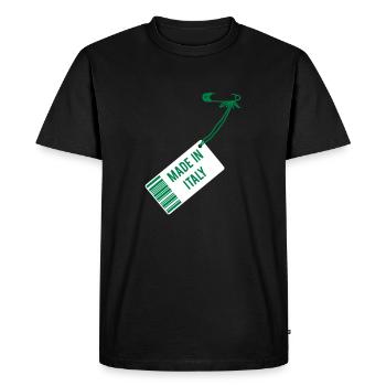 Made in Italy - T-shirt Premium bio Homme - noir - Devant - Nico (187cm)