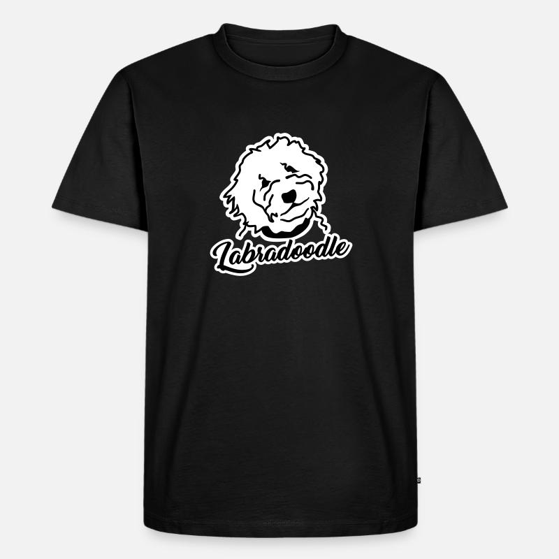 Labradoodle - Männer Premium Bio T-Shirt - Schwarz