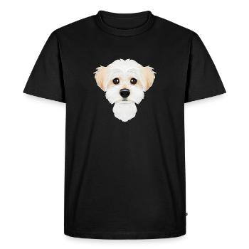 Amant maltais I Amoureux des chiens I Maltais - T-shirt Premium bio Homme - noir - Devant - Nico (187cm)