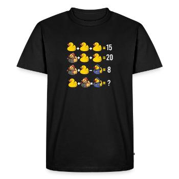 Order Of Operations Duckie Quiz Rubber Duck Math T - Men's Premium Organic T-Shirt - black - Front - Nico (187cm)