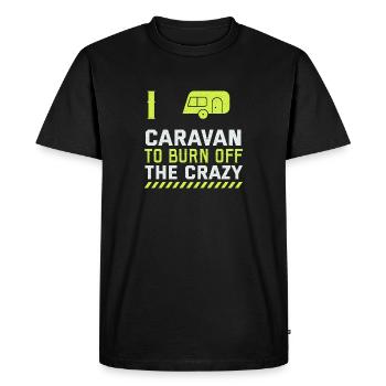 I'm in the caravan to avoid the crazy - Men's Premium Organic T-Shirt - black - Front - Nico (187cm)