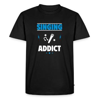 Addicted to singing - Men's Premium Organic T-Shirt - black - Front - Nico (187cm)