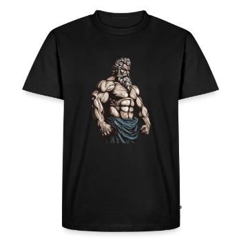 Bodybuilder Fitness - T-shirt Premium bio Homme - noir - Devant - Nico (187cm)