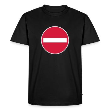 Une façon d'une façon circulation de la rue signe - T-shirt Premium bio Homme - noir - Devant - Nico (187cm)