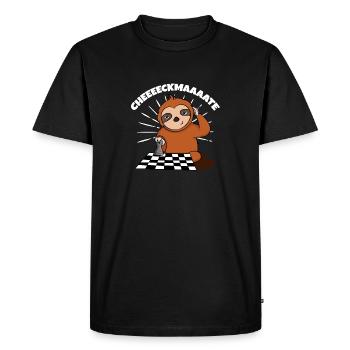 Chess Sloth Funny Ceckmate In One Slow Chess - T-shirt Premium bio Homme - noir - Devant - Nico (187cm)