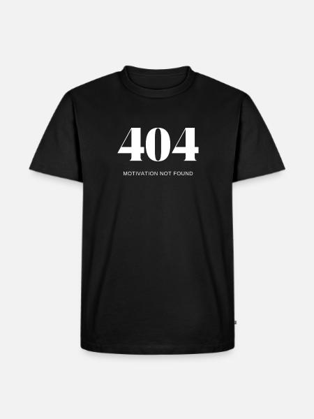 404 motivation not found - Men's Premium Organic T-Shirt - black