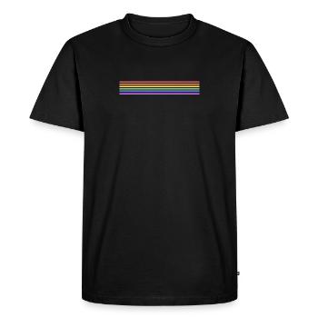 RAINBOW Rainbow Gay Pride LGBTQ - T-shirt Premium bio Homme - noir - Devant - Nico (187cm)