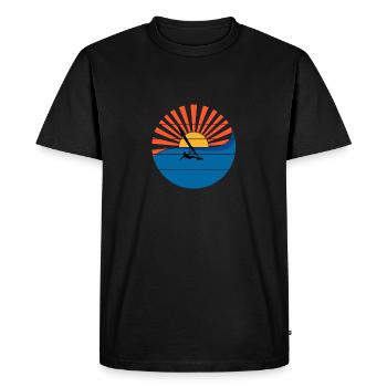 Windsurfer Sunset Windsurfing Windsurfing Gift - T-shirt Premium bio Homme - noir - Devant - Nico (187cm)