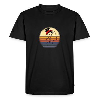Cadeau d'amant de bière rétro vintage femmes - T-shirt Premium bio Homme - noir - Devant - Nico (187cm)