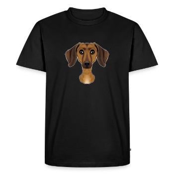 Amoureux des teckels I Amoureux des chiens I Teckel - T-shirt Premium bio Homme - noir - Devant - Nico (187cm)