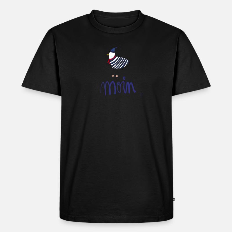 Moin Möwe Ringelshirt - Männer Premium Bio T-Shirt - undefined