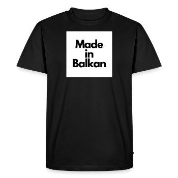 « Made in Balkan » - T-shirt Premium bio Homme - noir - Devant - Nico (187cm)