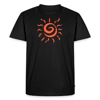Orange/Red Sun - Men's Premium Organic T-Shirt - black - Front - Nico (187cm)