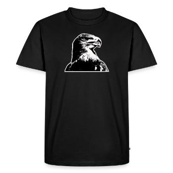 L’aigle, un oiseau de proie fier de lui - T-shirt Premium bio Homme - noir - Devant - Nico (187cm)