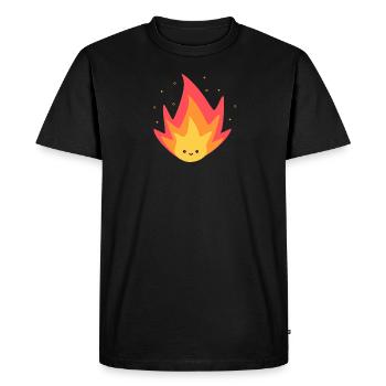 | de flamme | incendie Feu - T-shirt Premium bio Homme - noir - Devant - Nico (187cm)