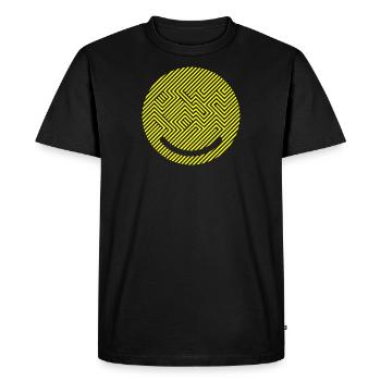 Oh Face Emoticon Party Festival Techno Music Raver - Men's Premium Organic T-Shirt - black - Front - Nico (187cm)