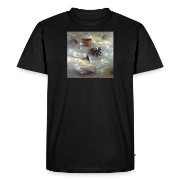 Pierre précieuse en cristal de quartz Hollandite - T-shirt Premium bio Homme - noir - Devant - Nico (187cm)