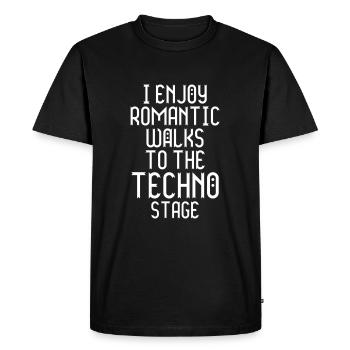 Idée cadeau fête de techno stage electro festival - T-shirt Premium bio Homme - noir - Devant - Nico (187cm)