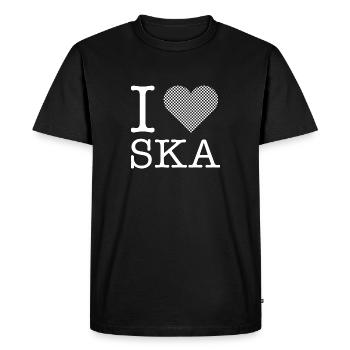 I love ska - ska music rude boy - Men's Premium Organic T-Shirt - black - Front - Nico (187cm)