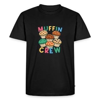 Candy Chocolate Tartlet Muffin Crew - Men's Premium Organic T-Shirt - black - Front - Nico (187cm)