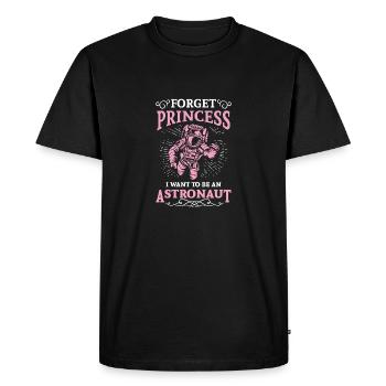 Forget princess i want to be an astronaut - T-shirt Premium bio Homme - noir - Devant - Nico (187cm)
