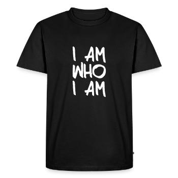 I am who I am - Men's Premium Organic T-Shirt - black - Front - Nico (187cm)