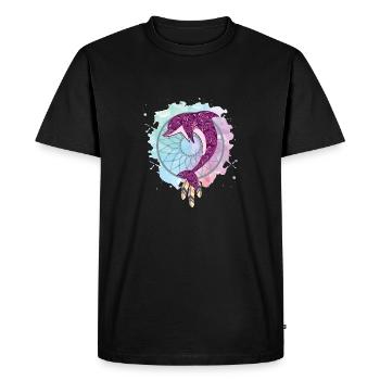 Capteur de rêves dauphin - T-shirt Premium bio Homme - noir - Devant - Nico (187cm)